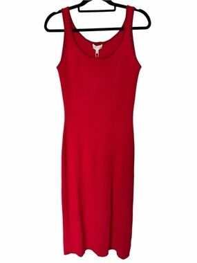 ✅ NWT Supernatural Knit Classic Red Tank Red Midi Dress size M
